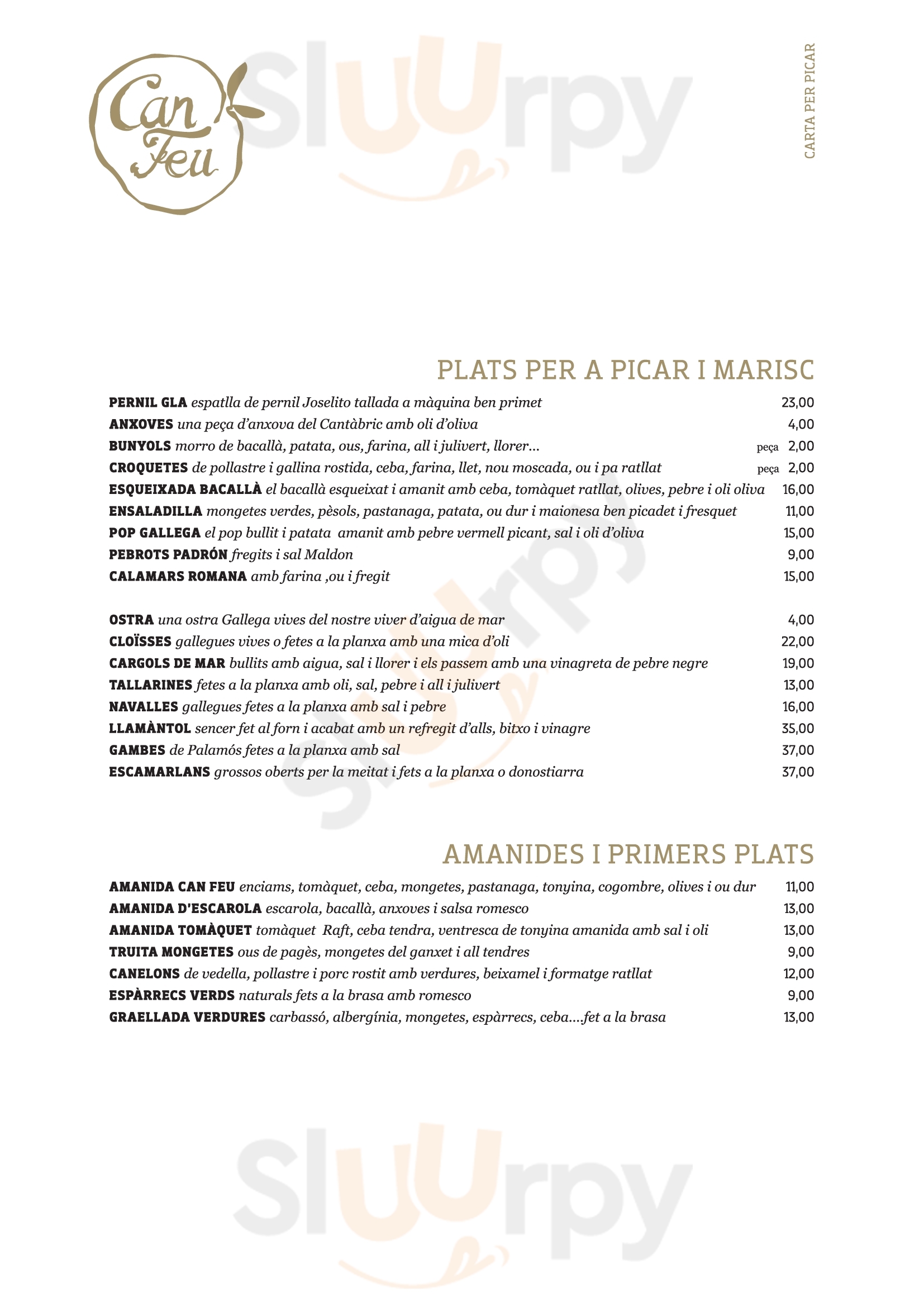 Can Feu Sabadell Menu - 1