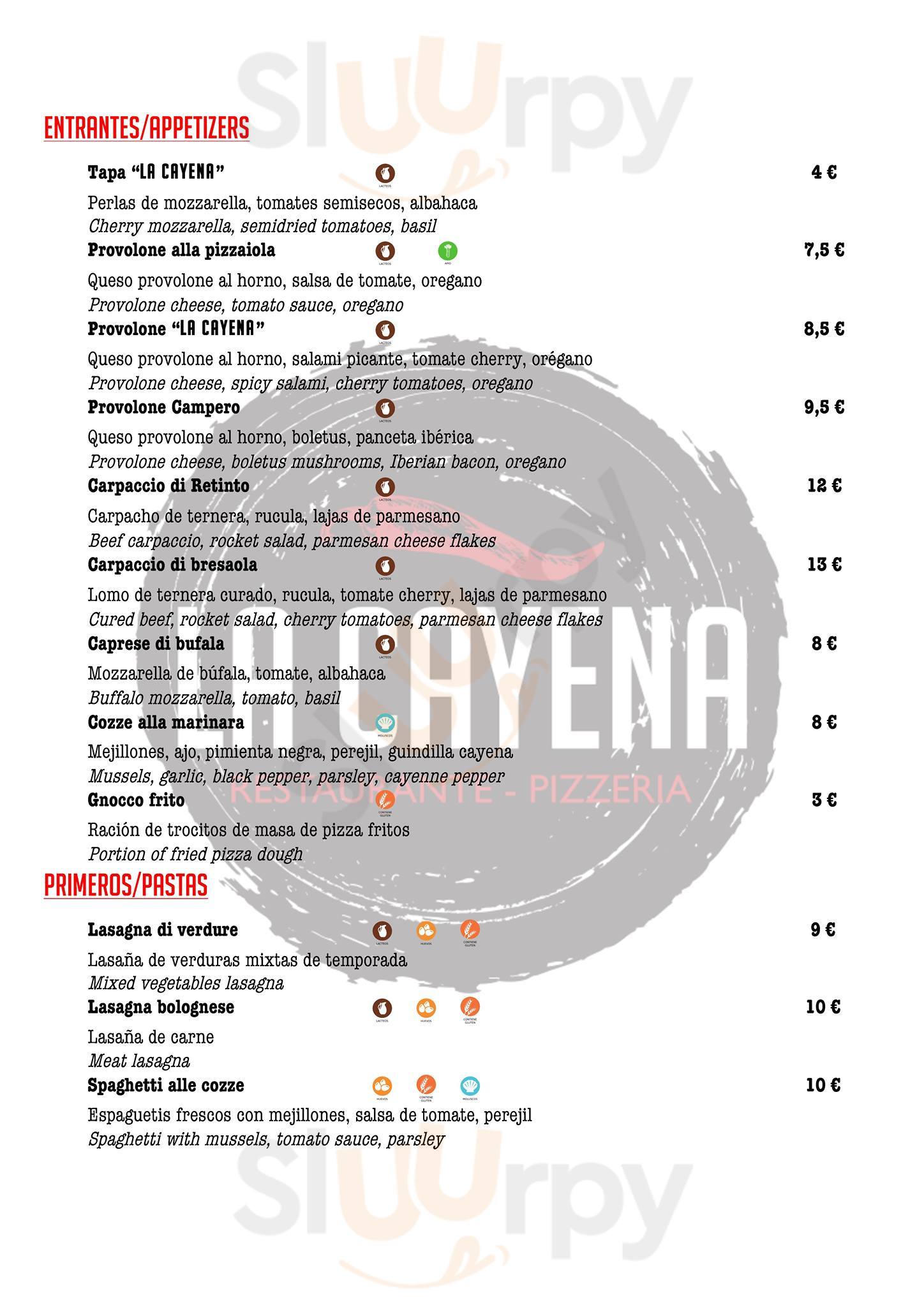 La Cayena Conil de la Frontera Menu - 1