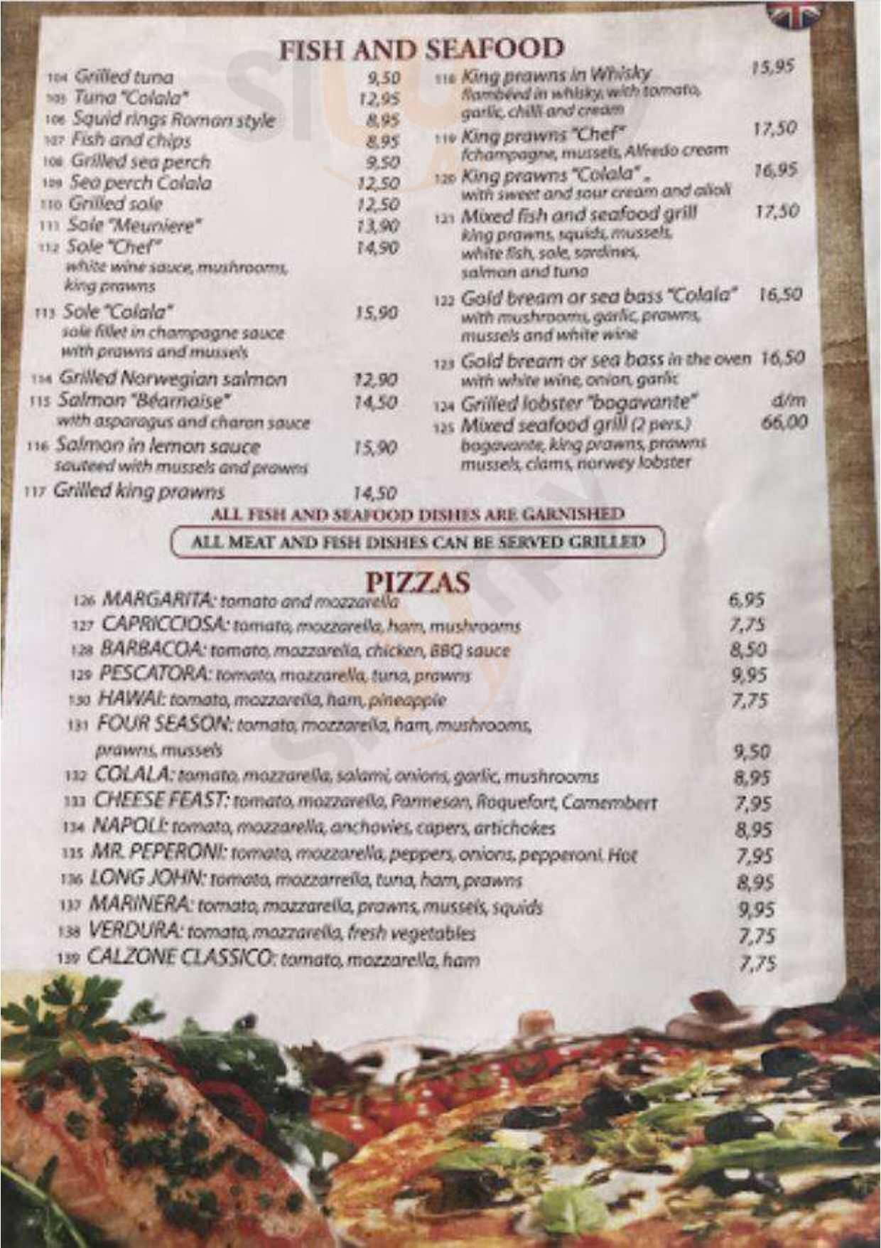 Restaurante Pizzeria Colala Costa Adeje Menu - 1