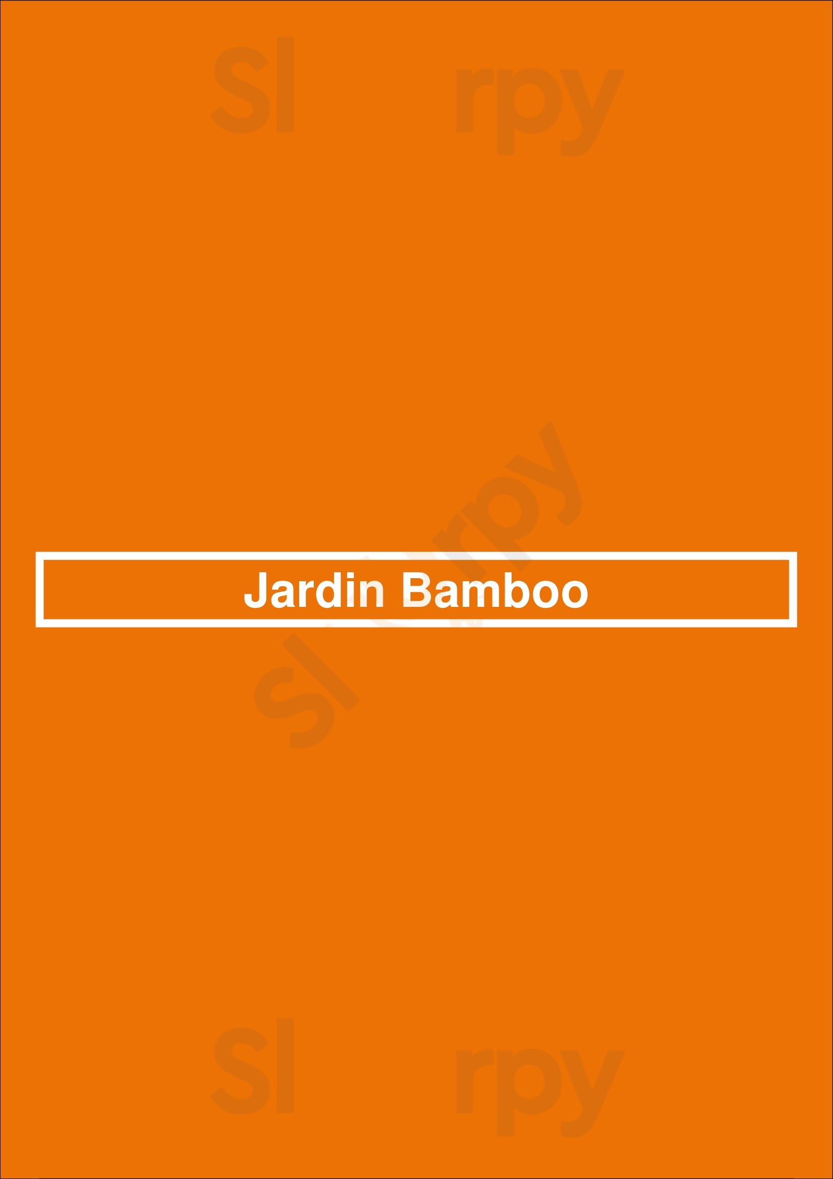 Jardin Bamboo Sitges Menu - 1