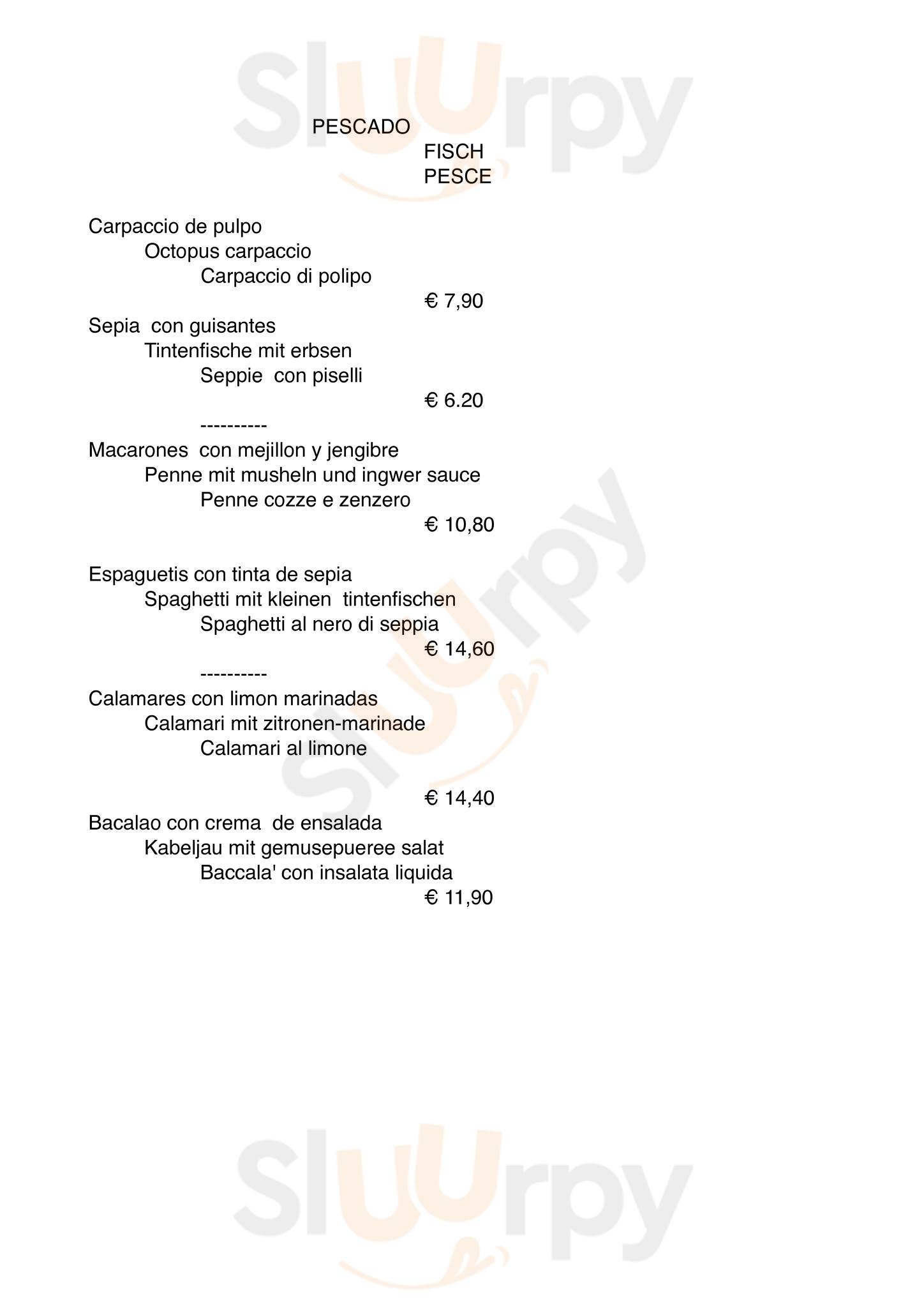 Il Nove Peguera Menu - 1