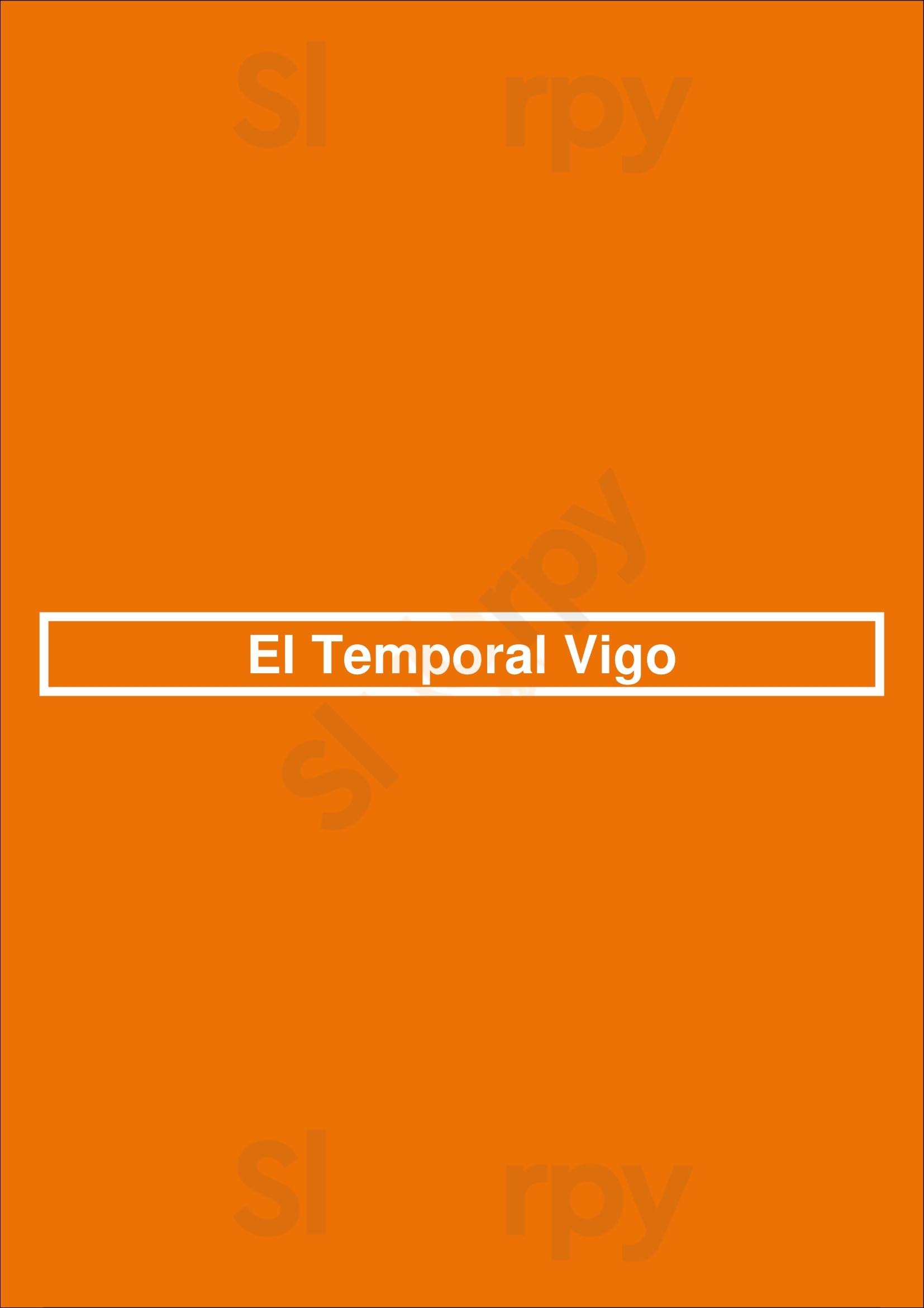 El Temporal Vigo Vigo Menu - 1