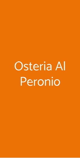 Osteria Al Peronio
