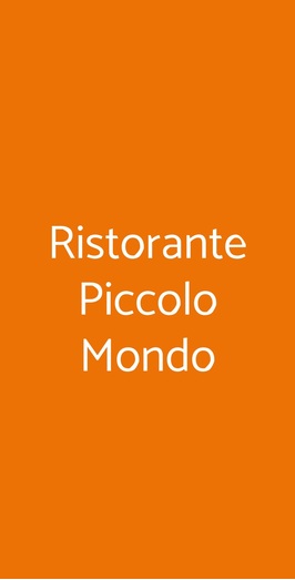 Ristorante Piccolo Mondo, Peschiera del Garda