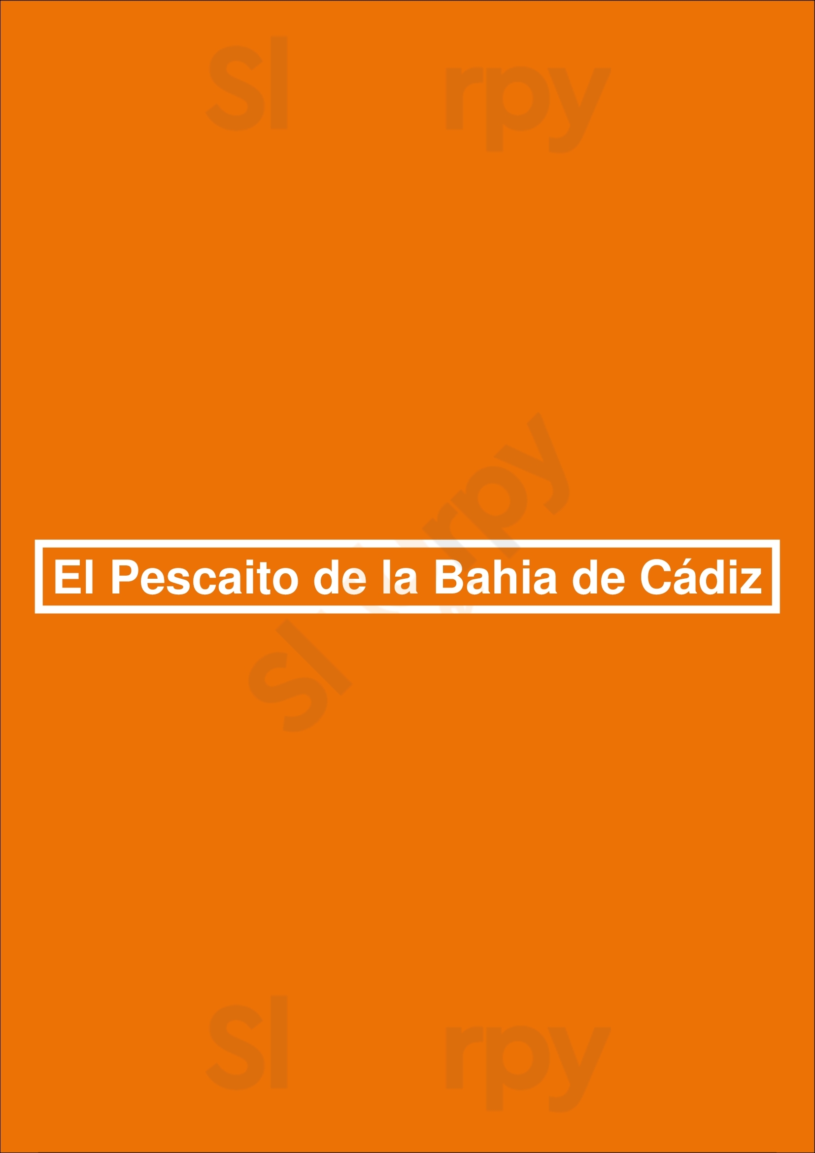El Pescaito De La Bahia De Cádiz San Sebastián - Donostia Menu - 1