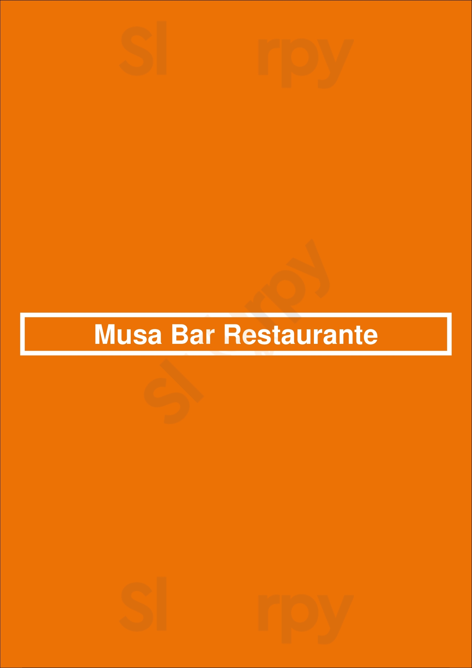 Main Menu - Musa Bar Restaurante