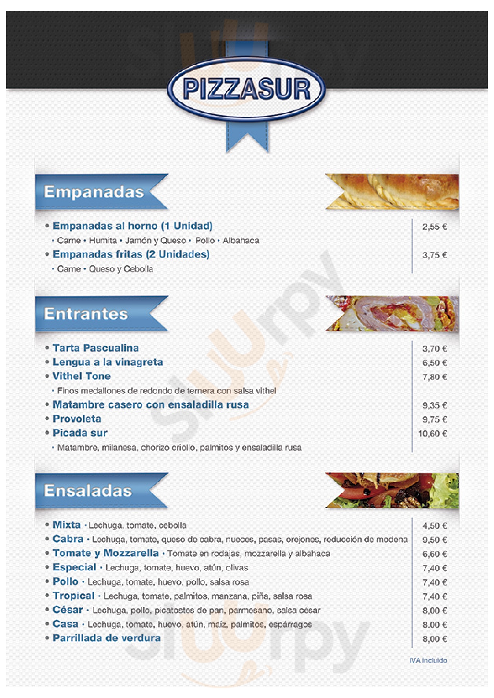 Pizza Sur S.c.p. Castelldefels Menu - 1