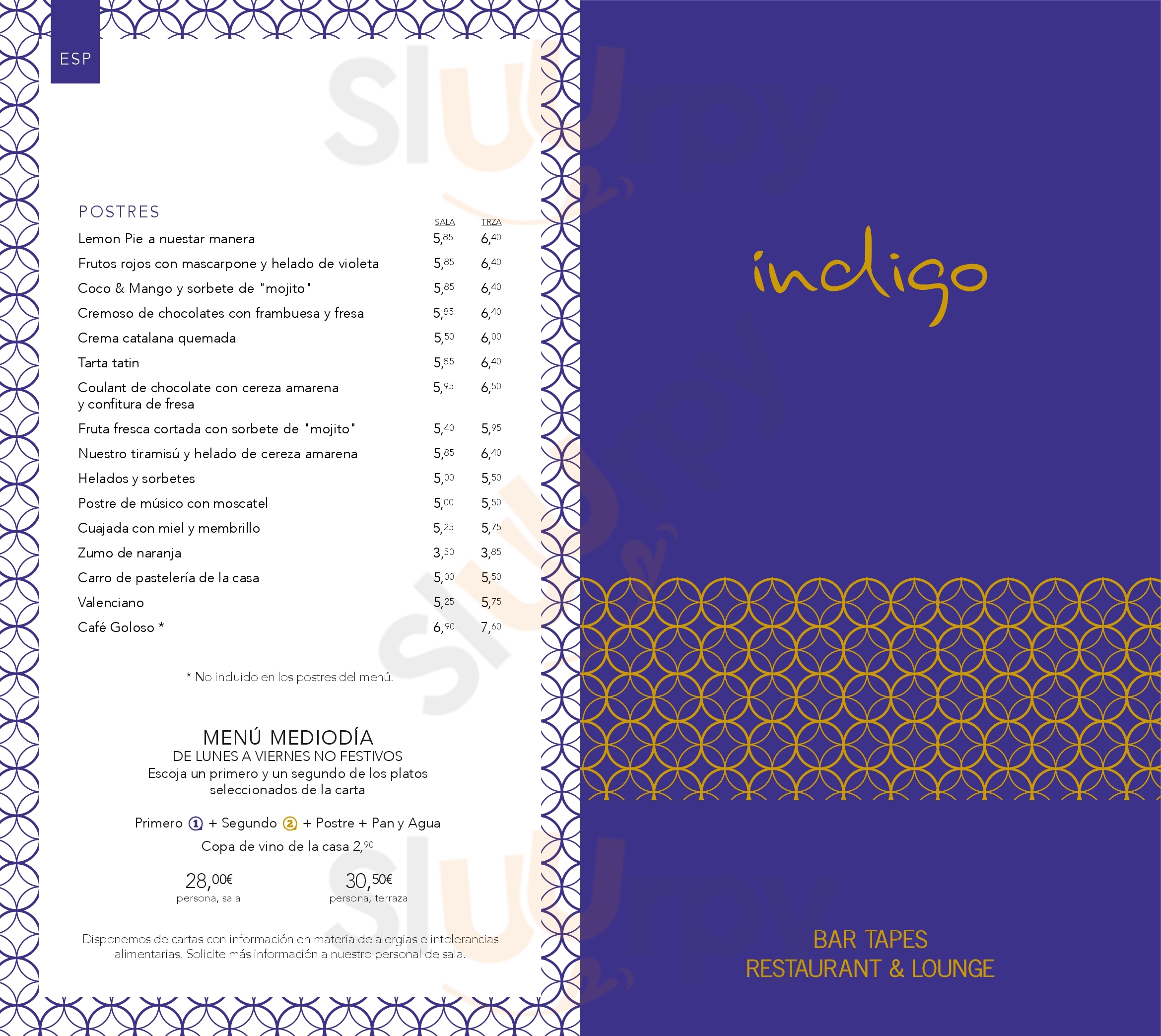 Main Menu - Restaurant El Pati Verd