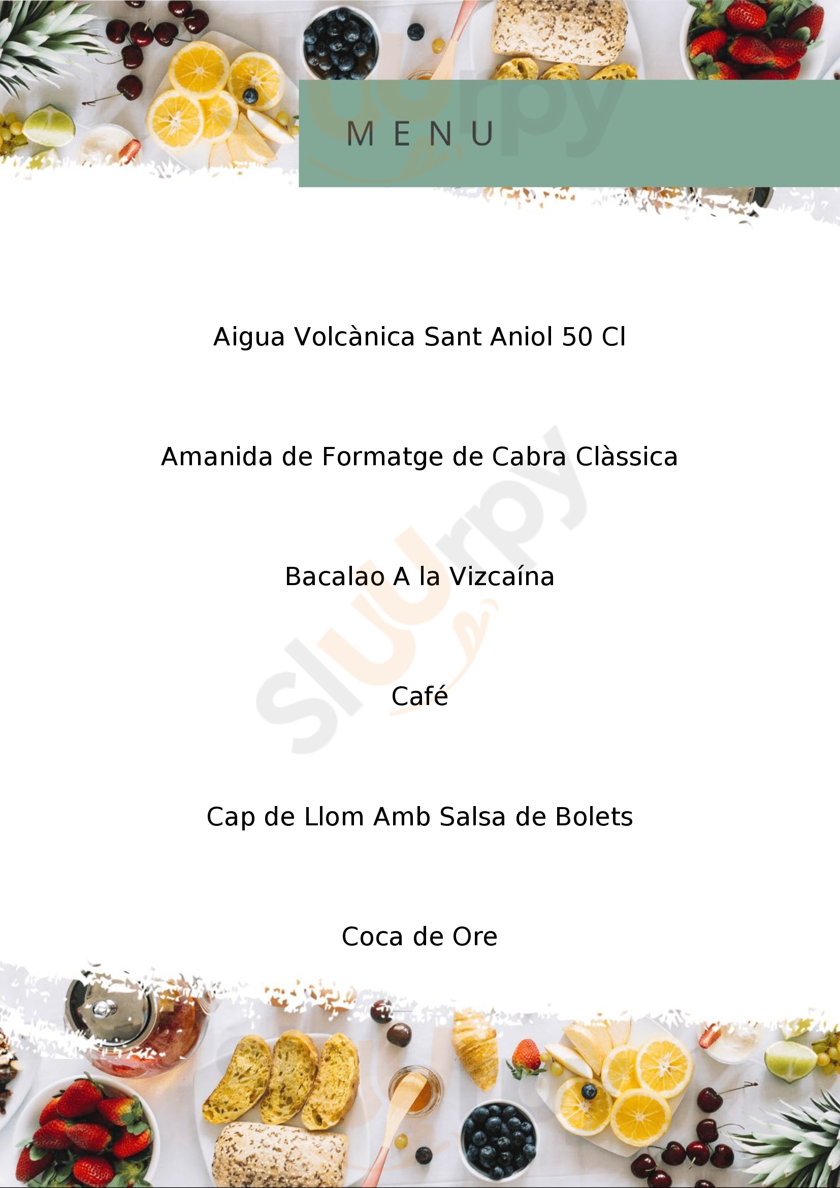 Cafe Del Parc Girona Menu - 1