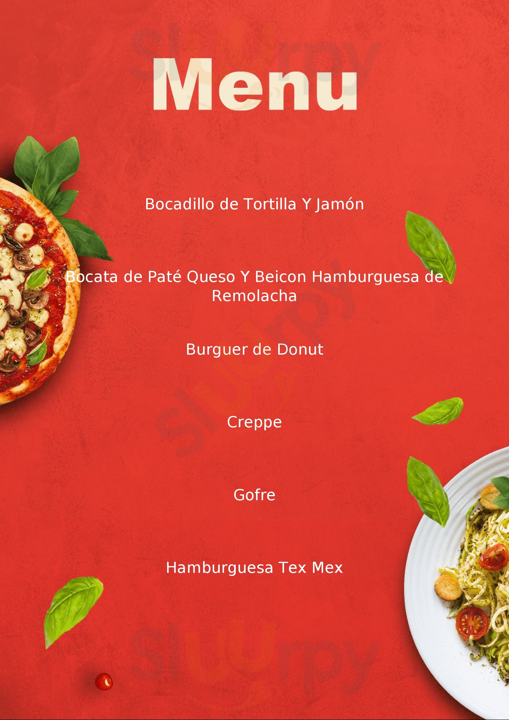 Menu Fuudies - Hostal Toga