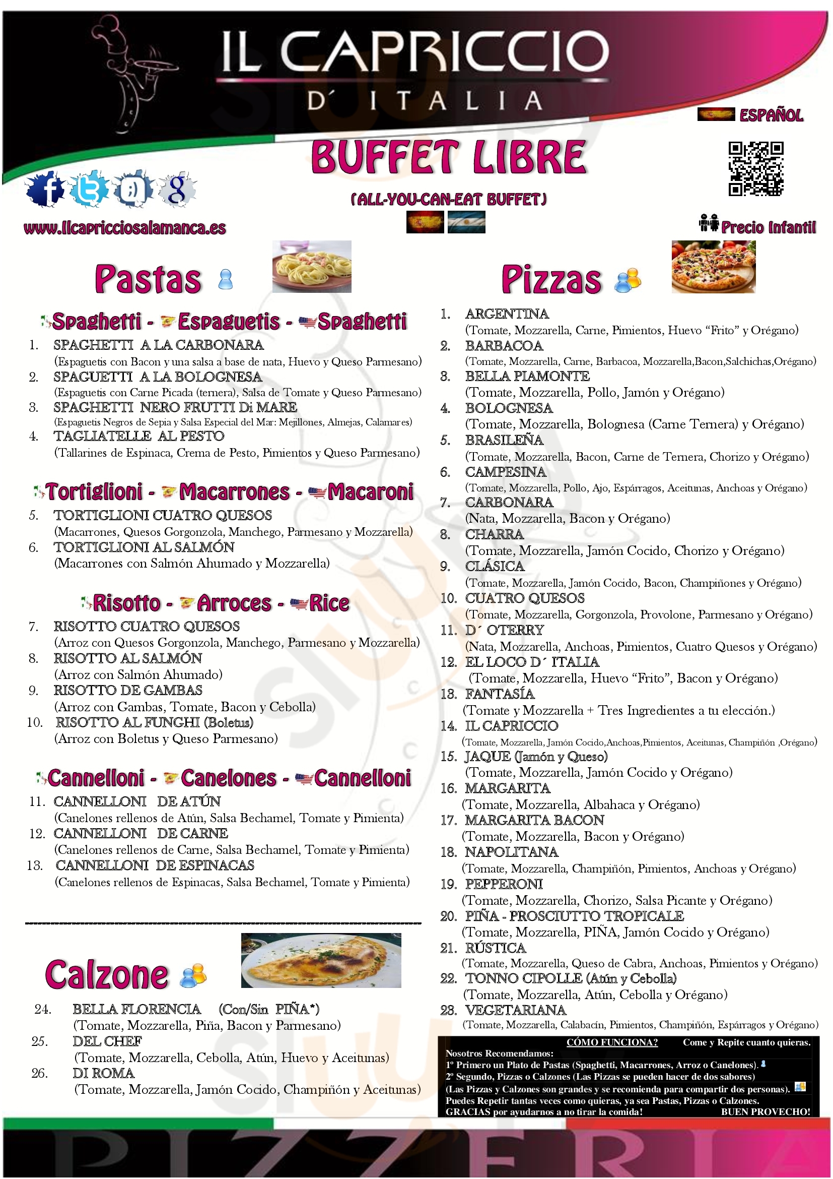 Il Capriccio D'italia Salamanca Menu - 1