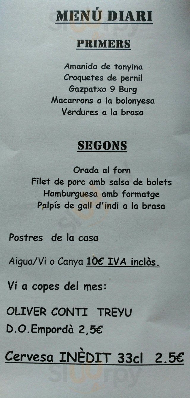 El 9 Burg Girona Menu - 1
