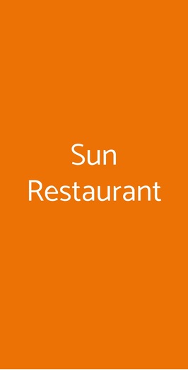Sun Restaurant, Verona