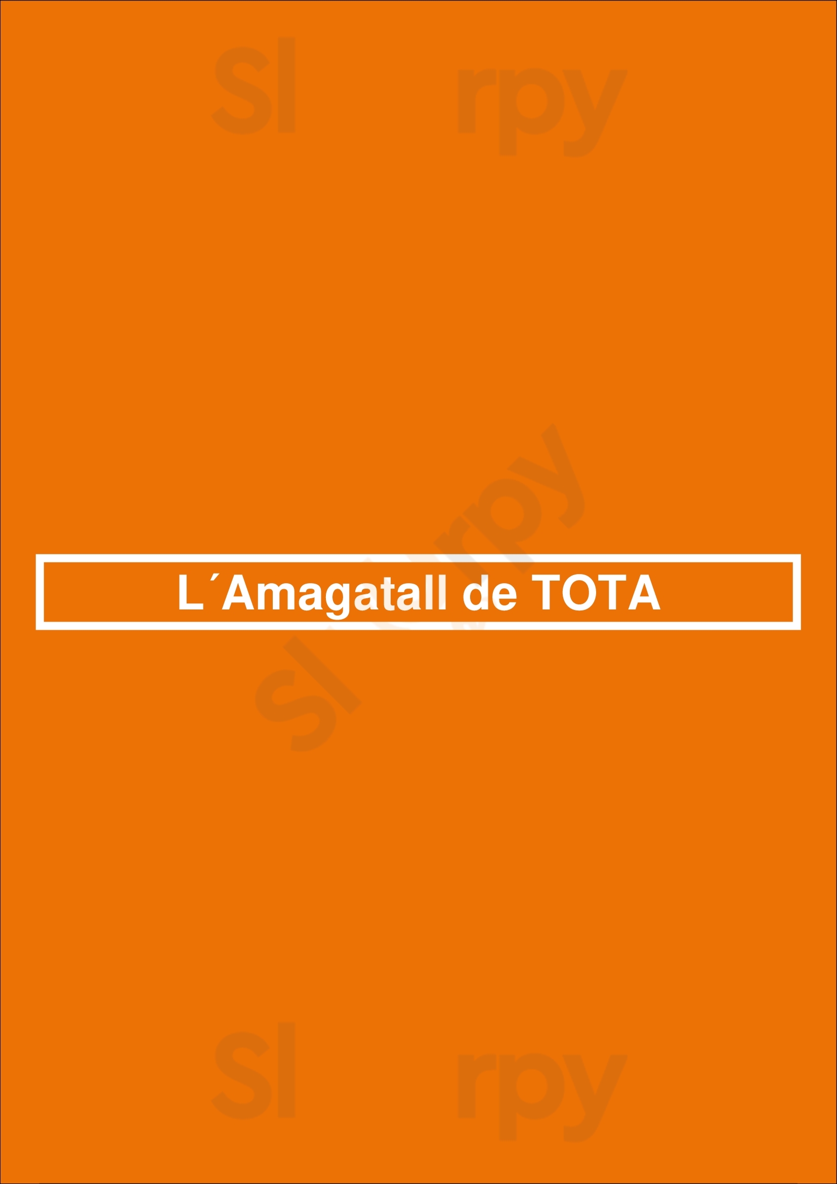 L´amagatall De Tota Alcoy Menu - 1