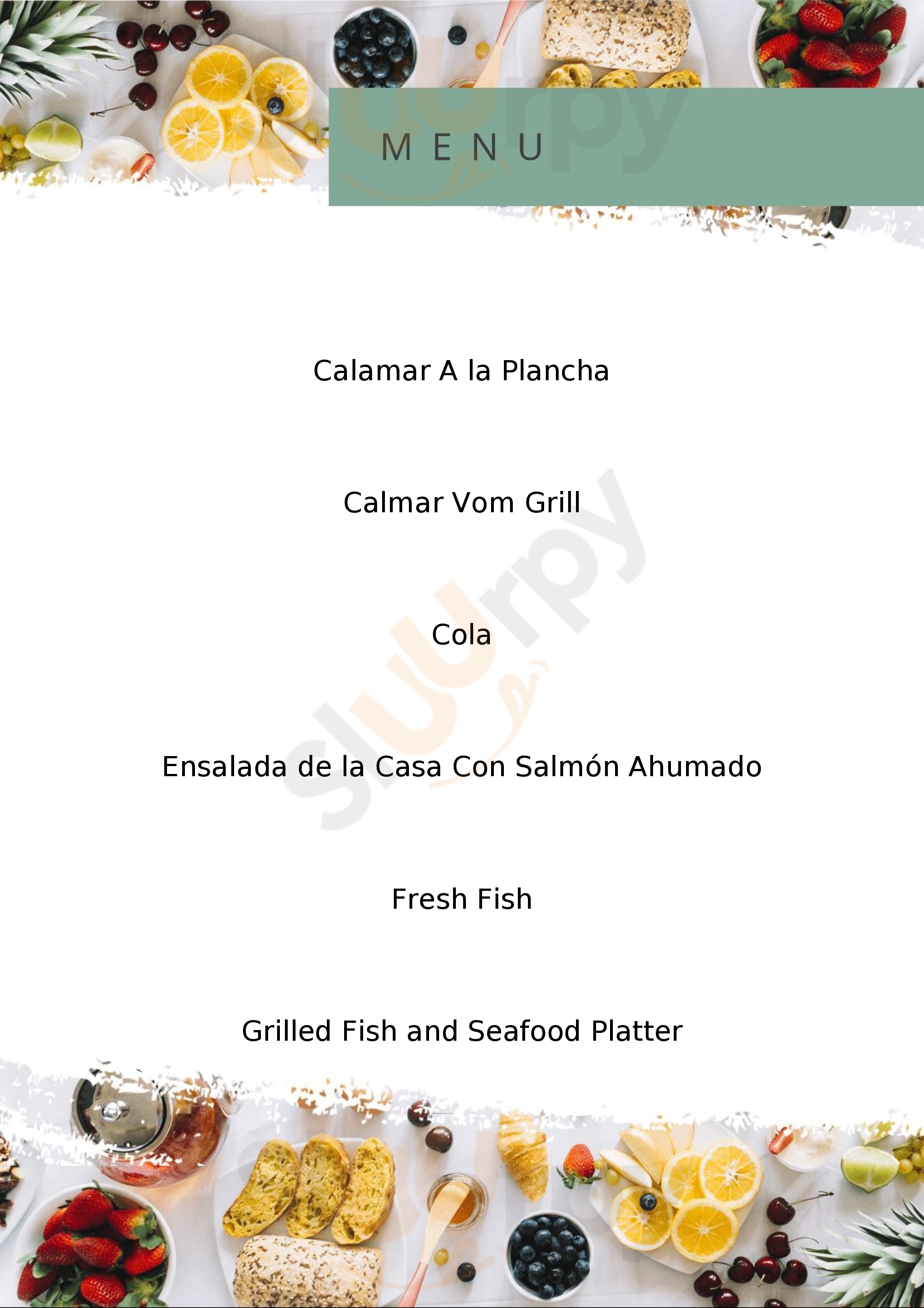 Restaurante Terraza Del Gato Fuerteventura Menu - 1