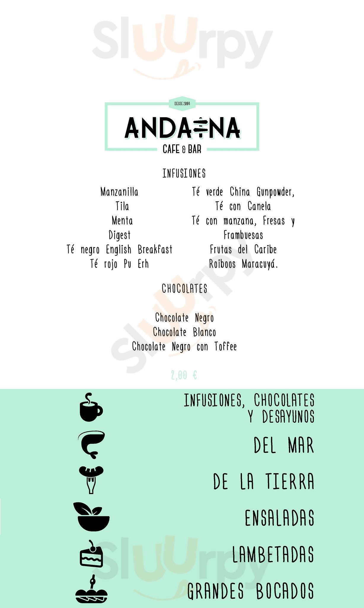 Andaina Cafe Bar Vilagarcía de Arousa Menu - 1