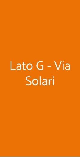 Lato G, Milano