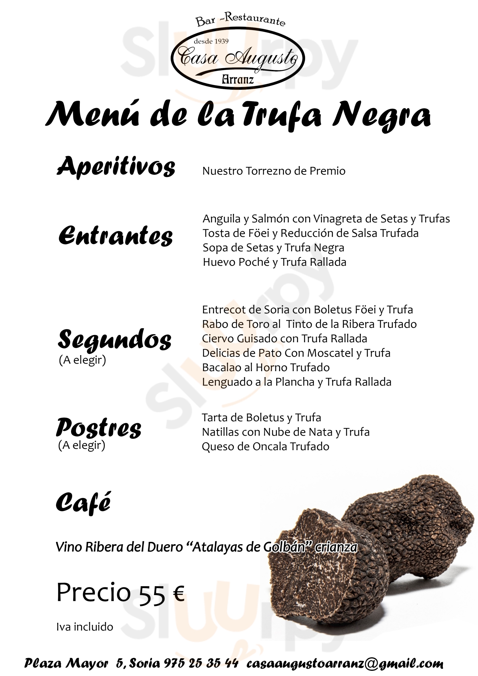 Casa Augusto Arranz Soria Menu - 1