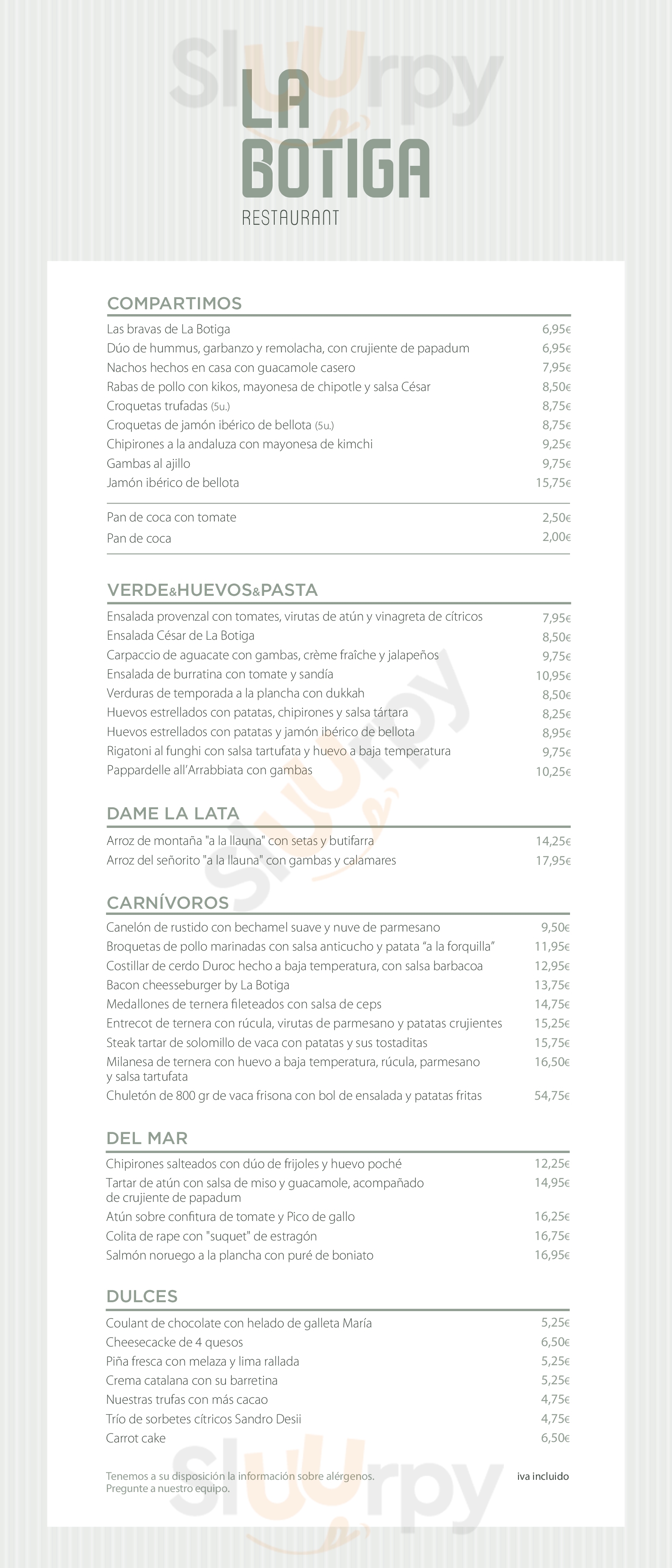 La Botiga El Prat de Llobregat Menu - 1