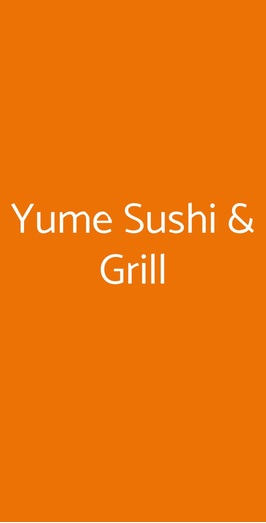 Yume Sushi & Grill