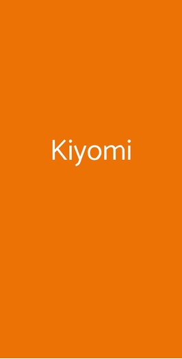 Kiyomi Ristorante Giapponese, Torino