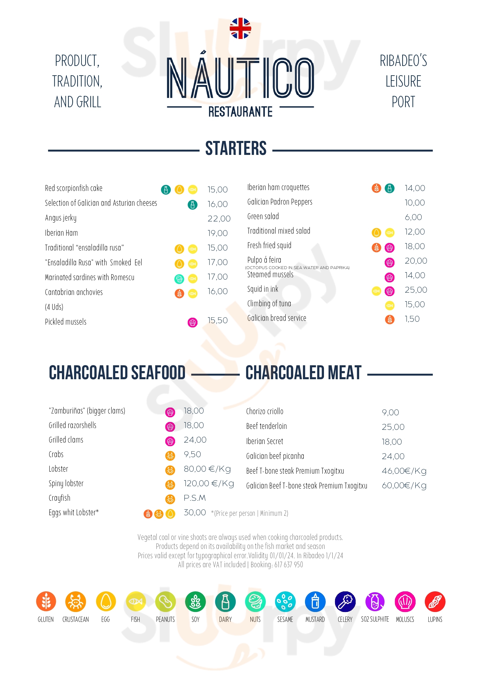 Main Menu - A Taberna Do Náutico