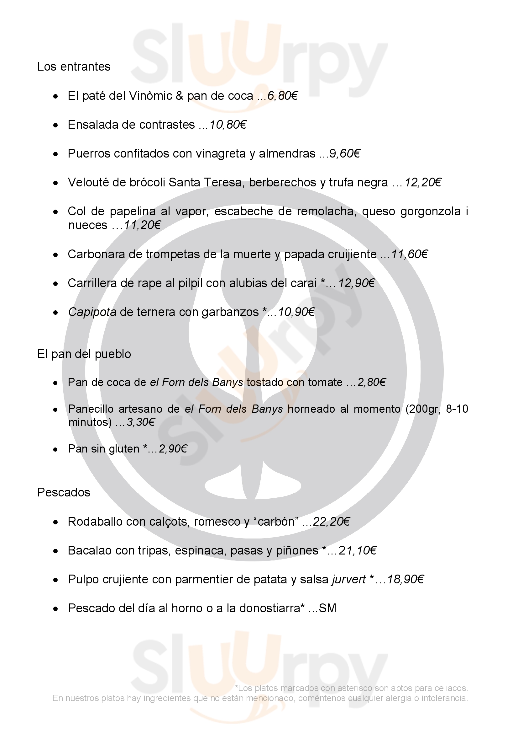 Vinòmic La Garriga Menu - 1