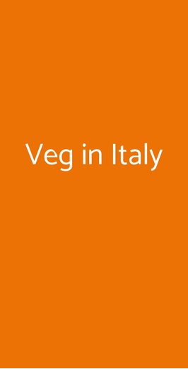 Veg In Italy, Napoli