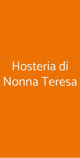 Hostaria Di Nonna Teresa, Palinuro