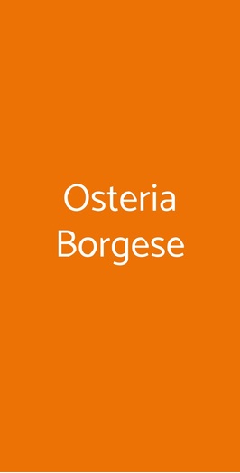 Osteria Borgese, Milano