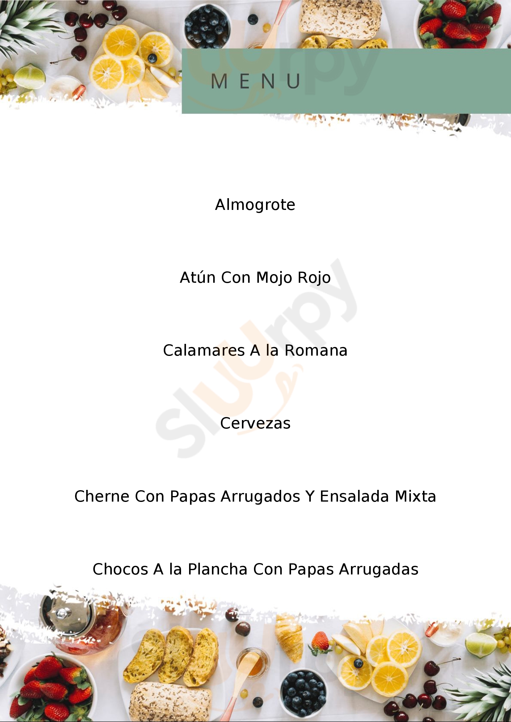 La Chalana Playa de Santiago Menu - 1