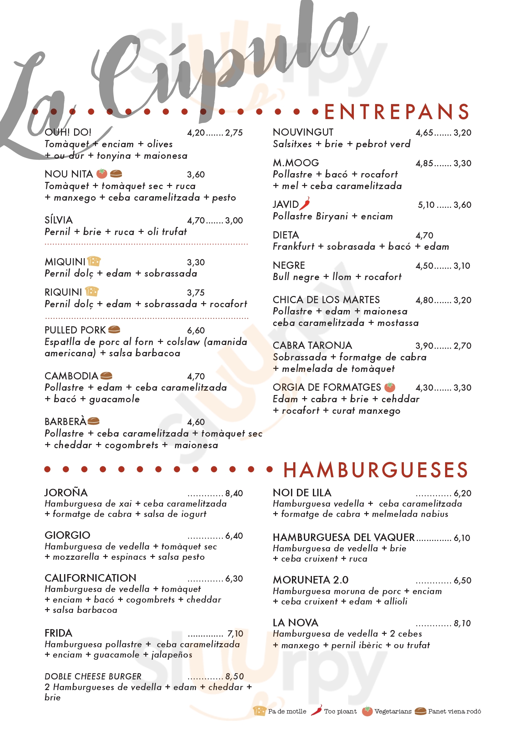 La Cúpula Sant Fost de Campsentelles Menu - 1