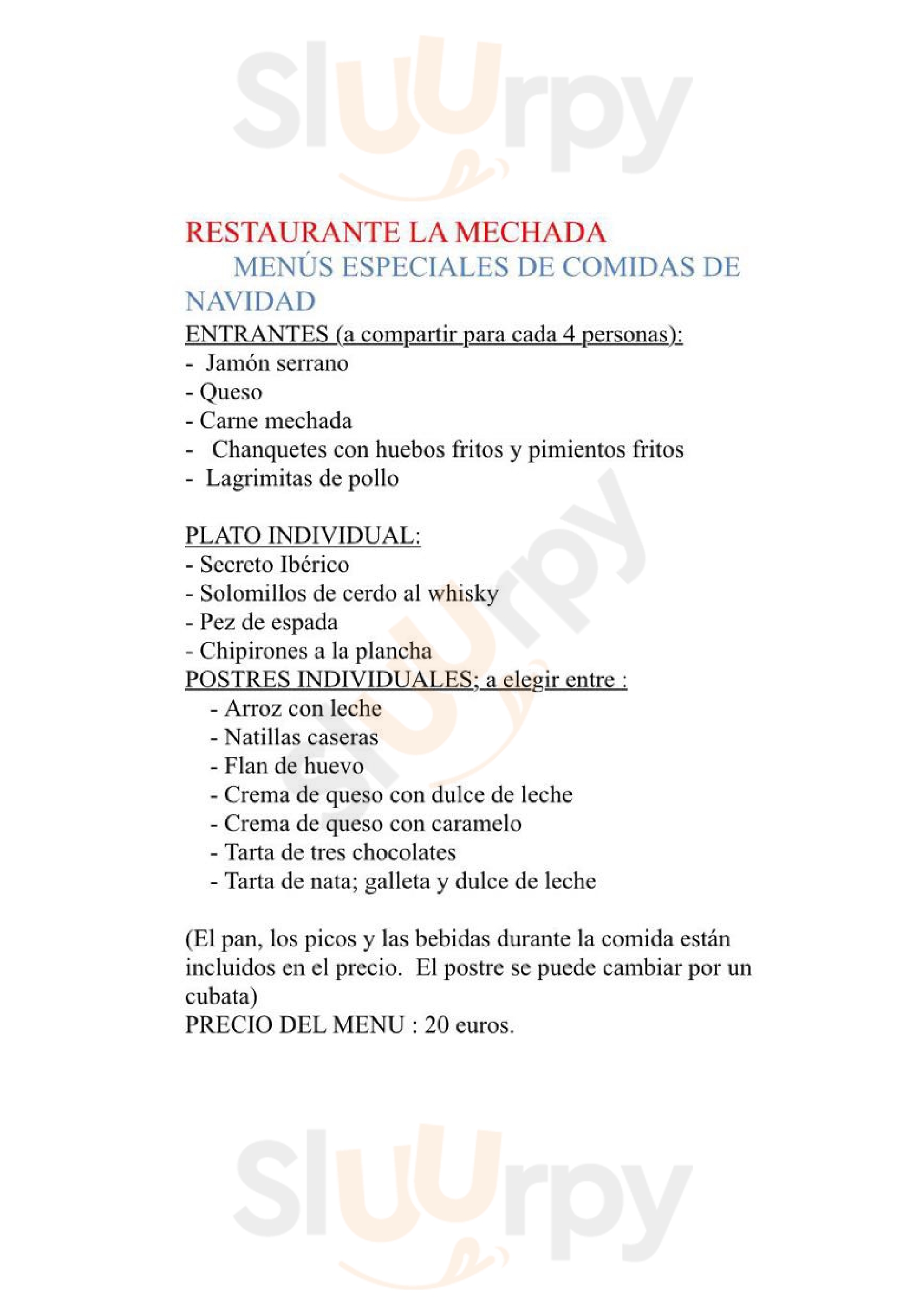 Restaurante La Mechada Umbrete Menu - 1