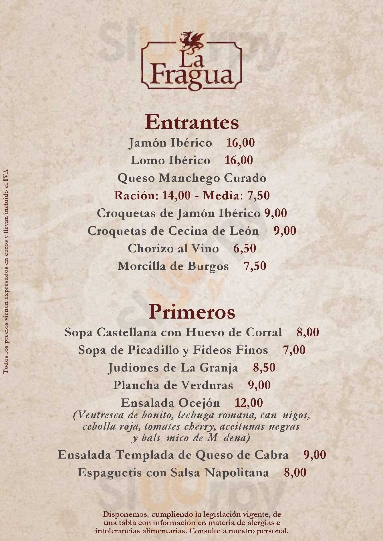 La Fragua De Campillo De Ranas Campillo de Ranas Menu - 1