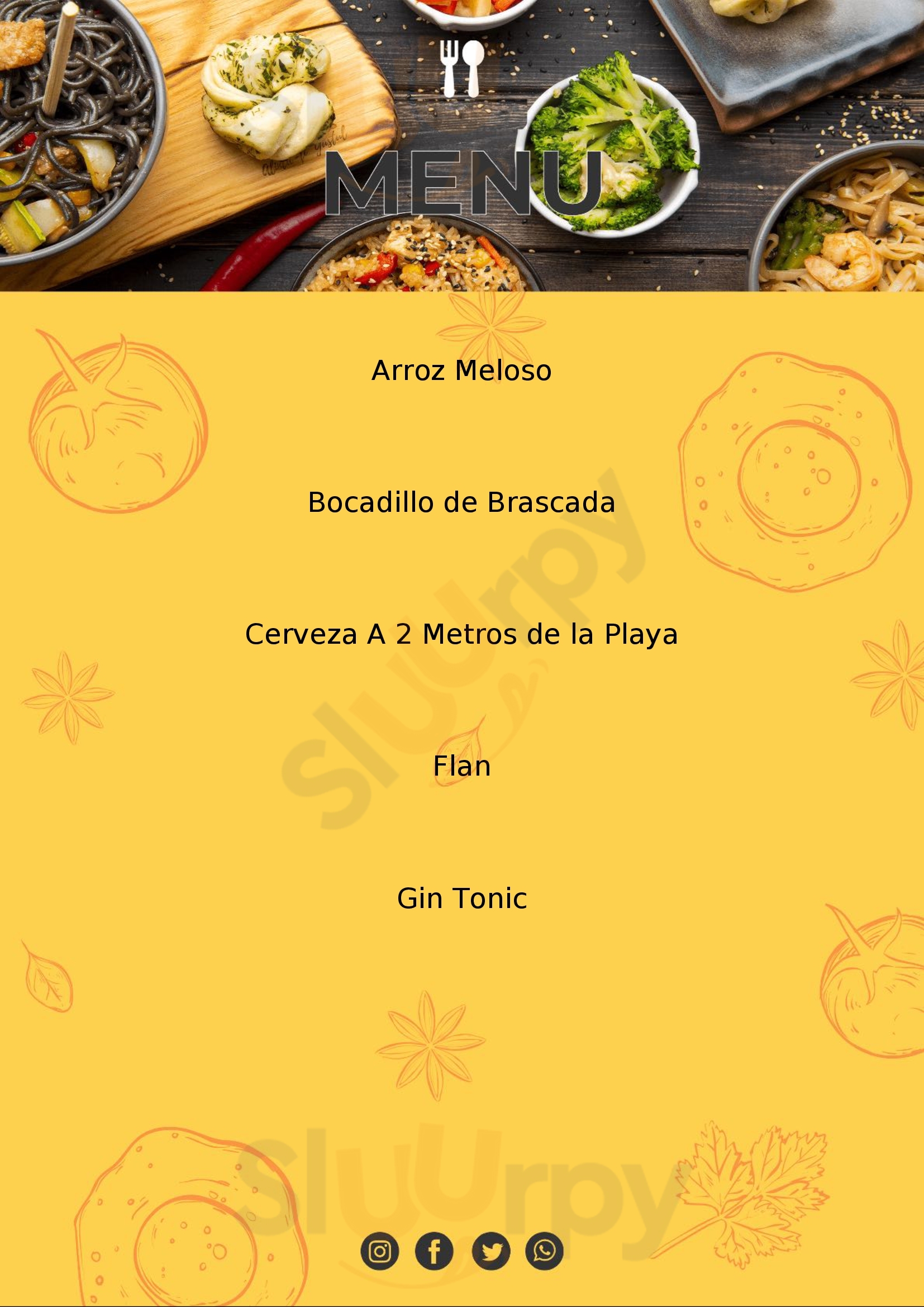 El Chiringo. Food & Drink. Mareny Barraquetes Menu - 1