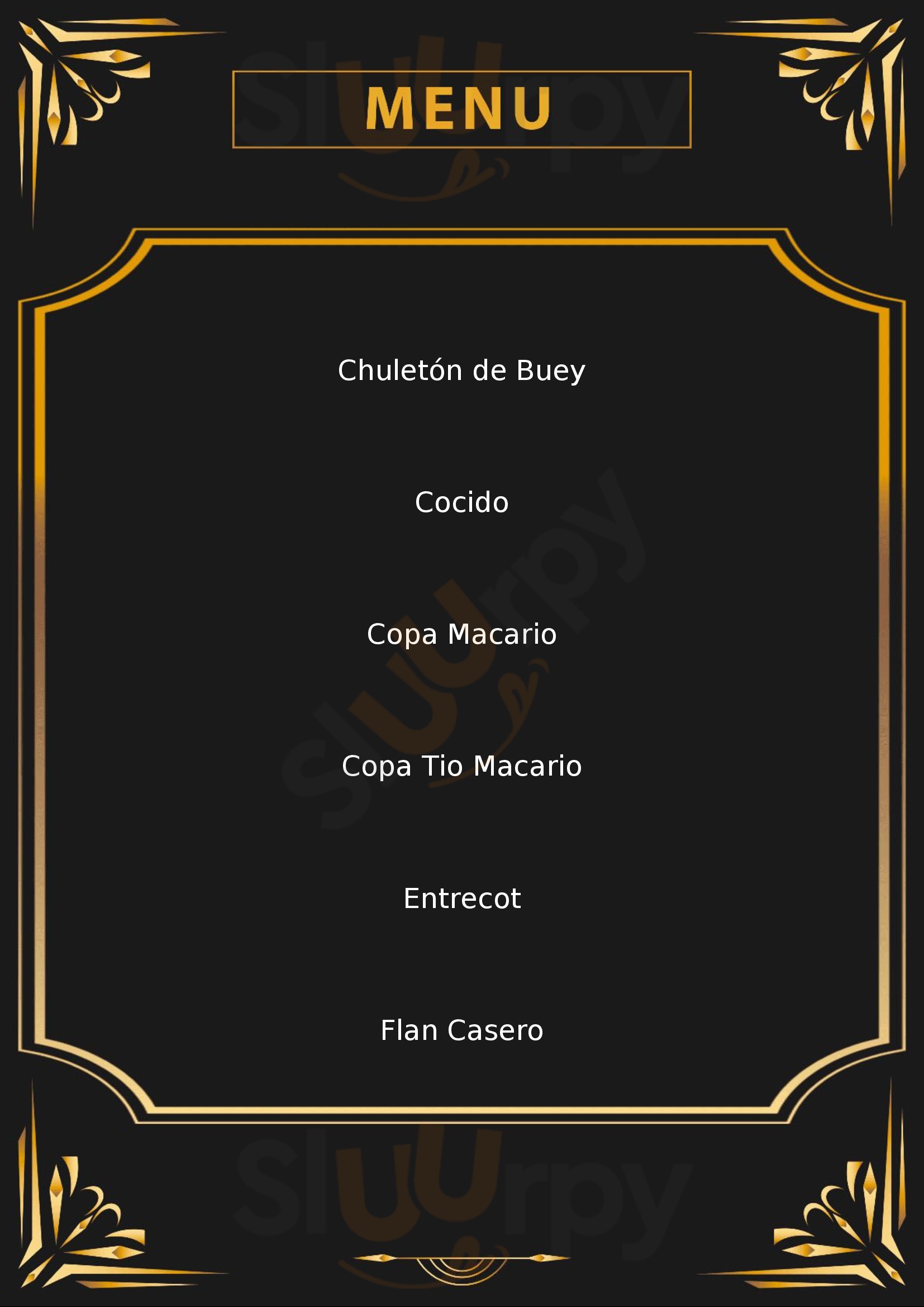 Mesón Tío Macario Pozaldez Menu - 1