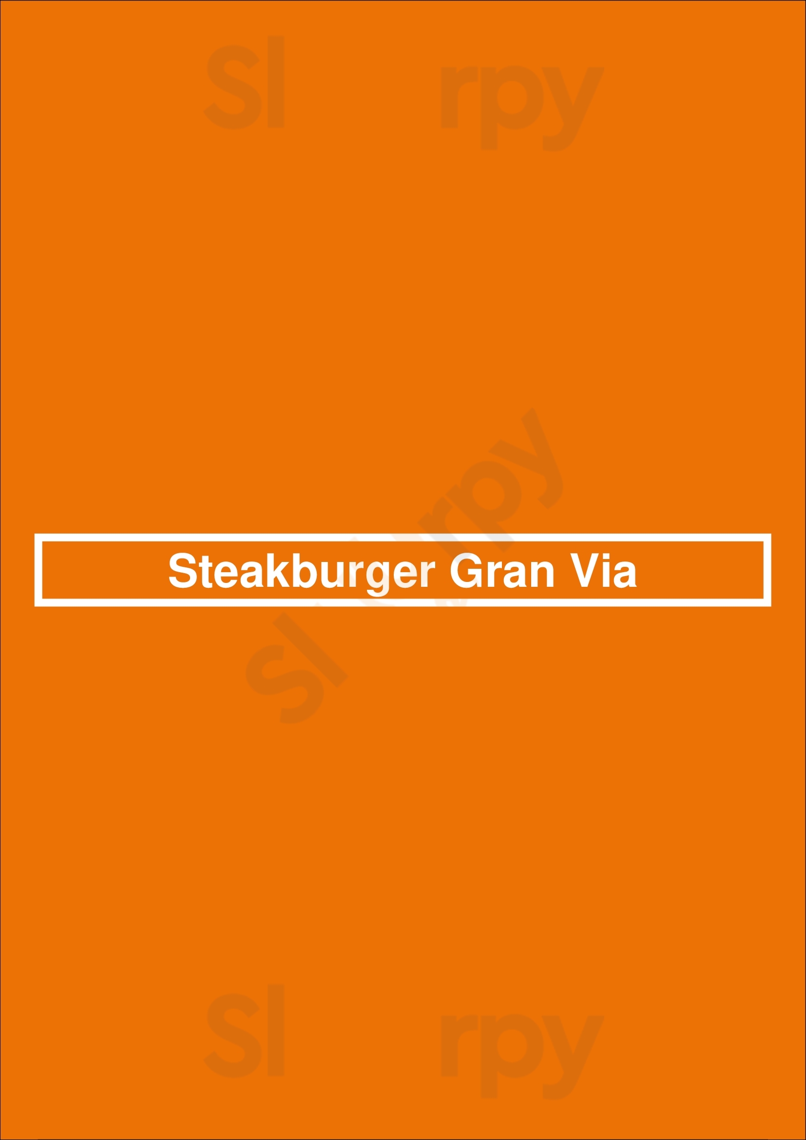 Steakburger Gran Vía 16 Madrid Menu - 1