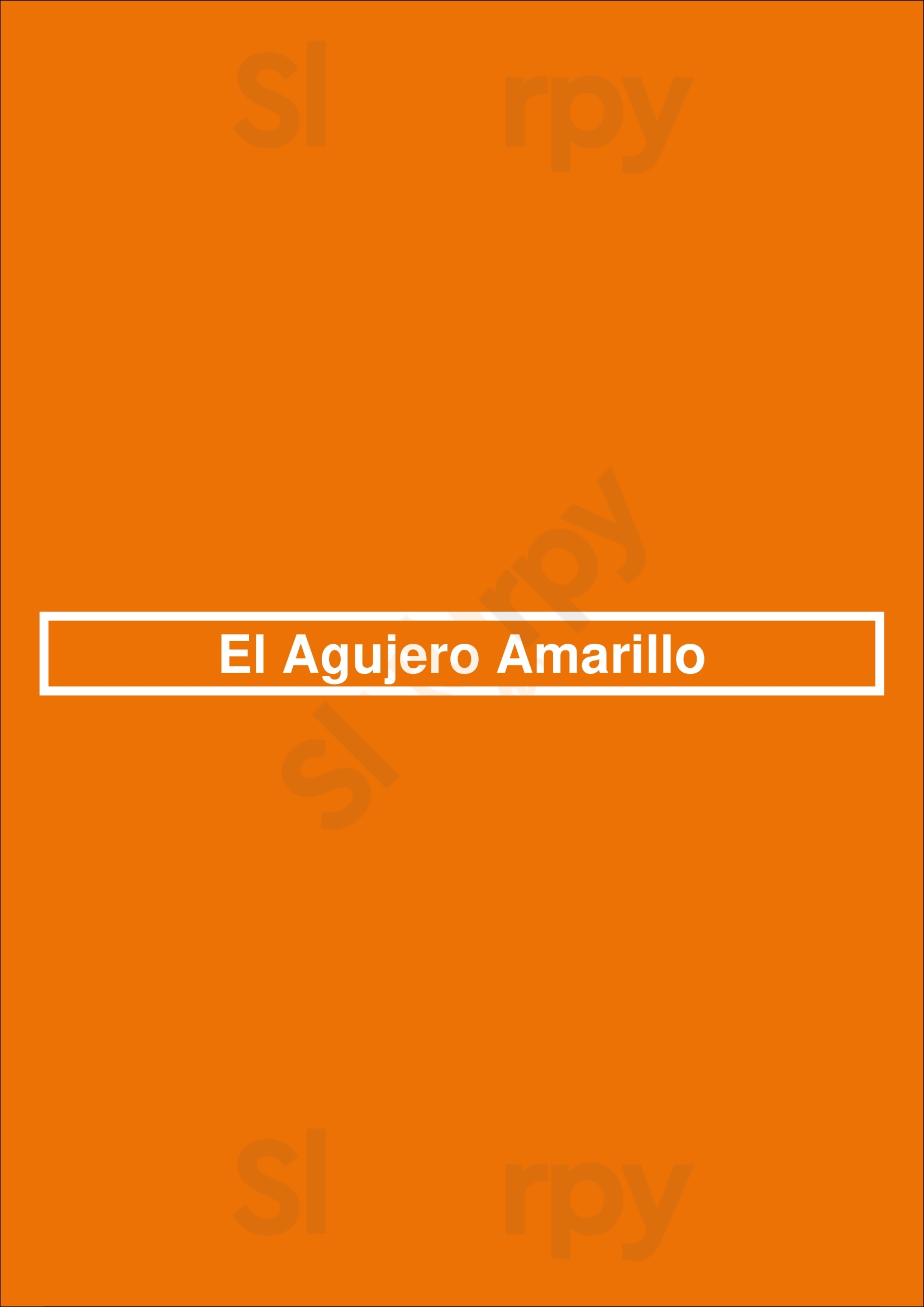 El Agujero Amarillo Pozuelo de Alarcón Menu - 1