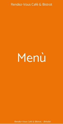 Rendez-vous Cafè & Bistrot menu
