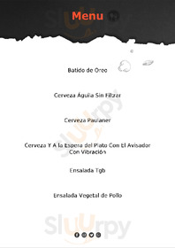 Tgb The Good Burger menu