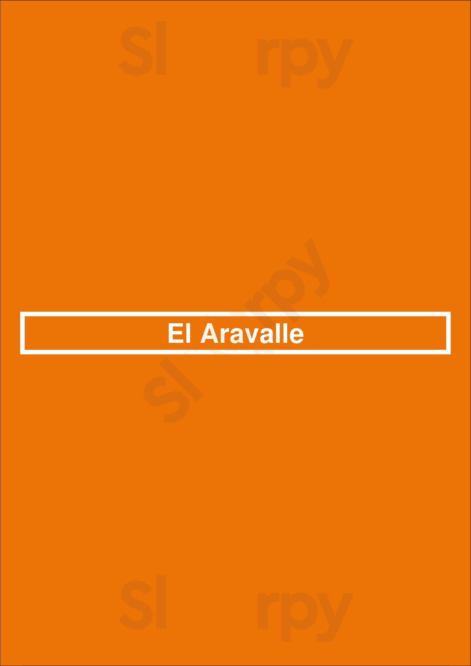 El Aravalle Alcorcón Menu - 1
