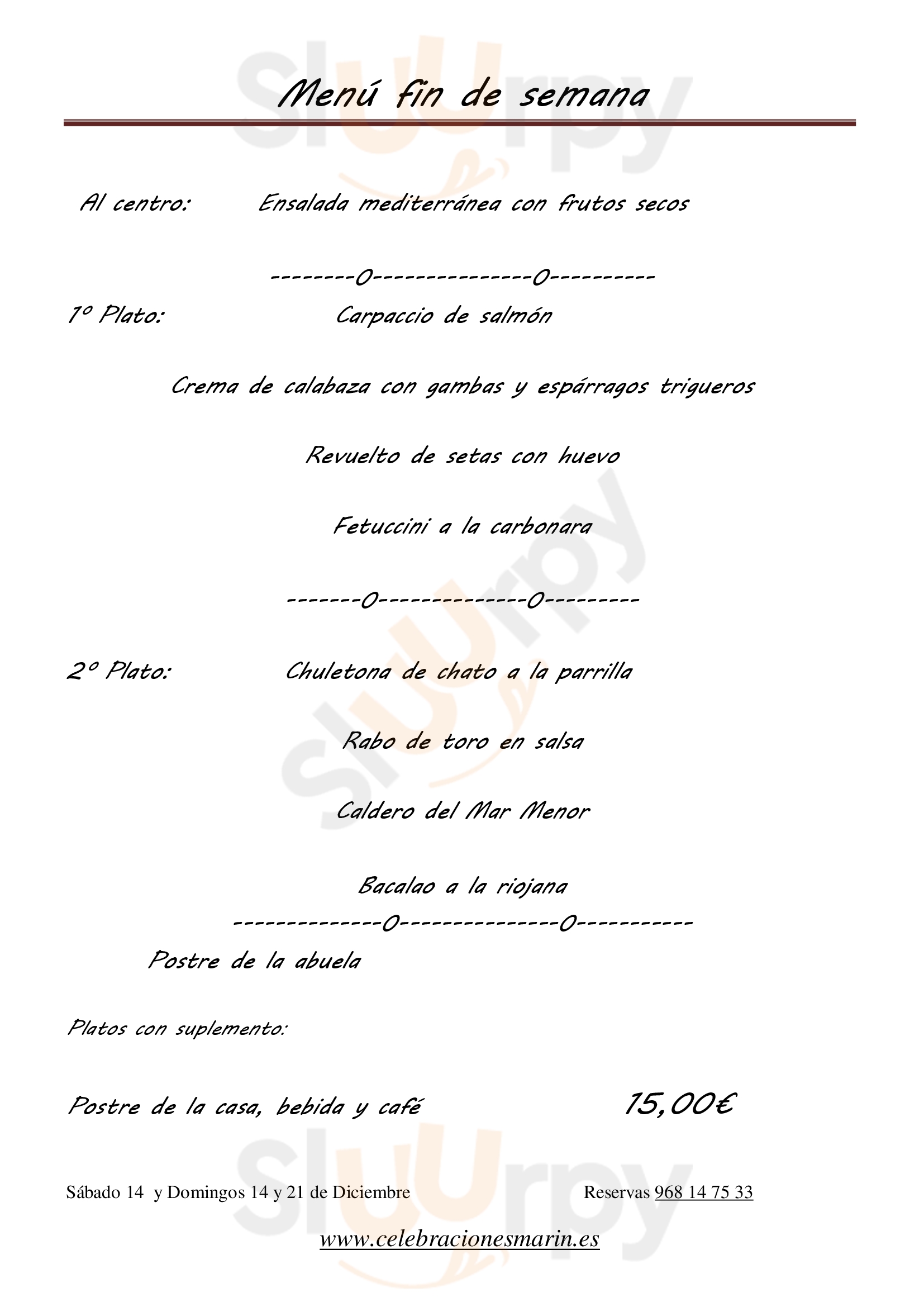 Meson Restaurante Marin Murcia Menu - 1