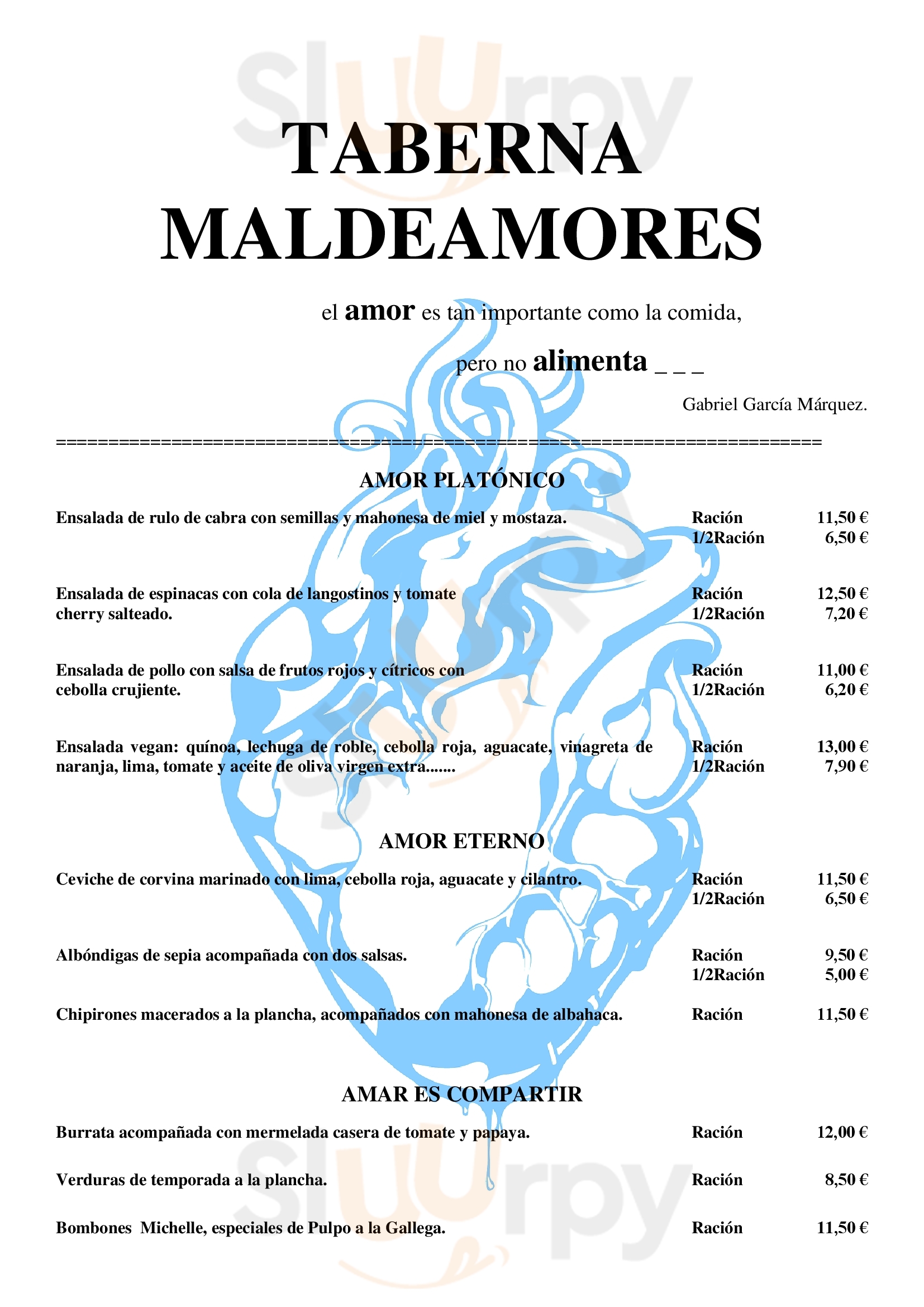 Taberna Maldeamores Madrid Menu - 1