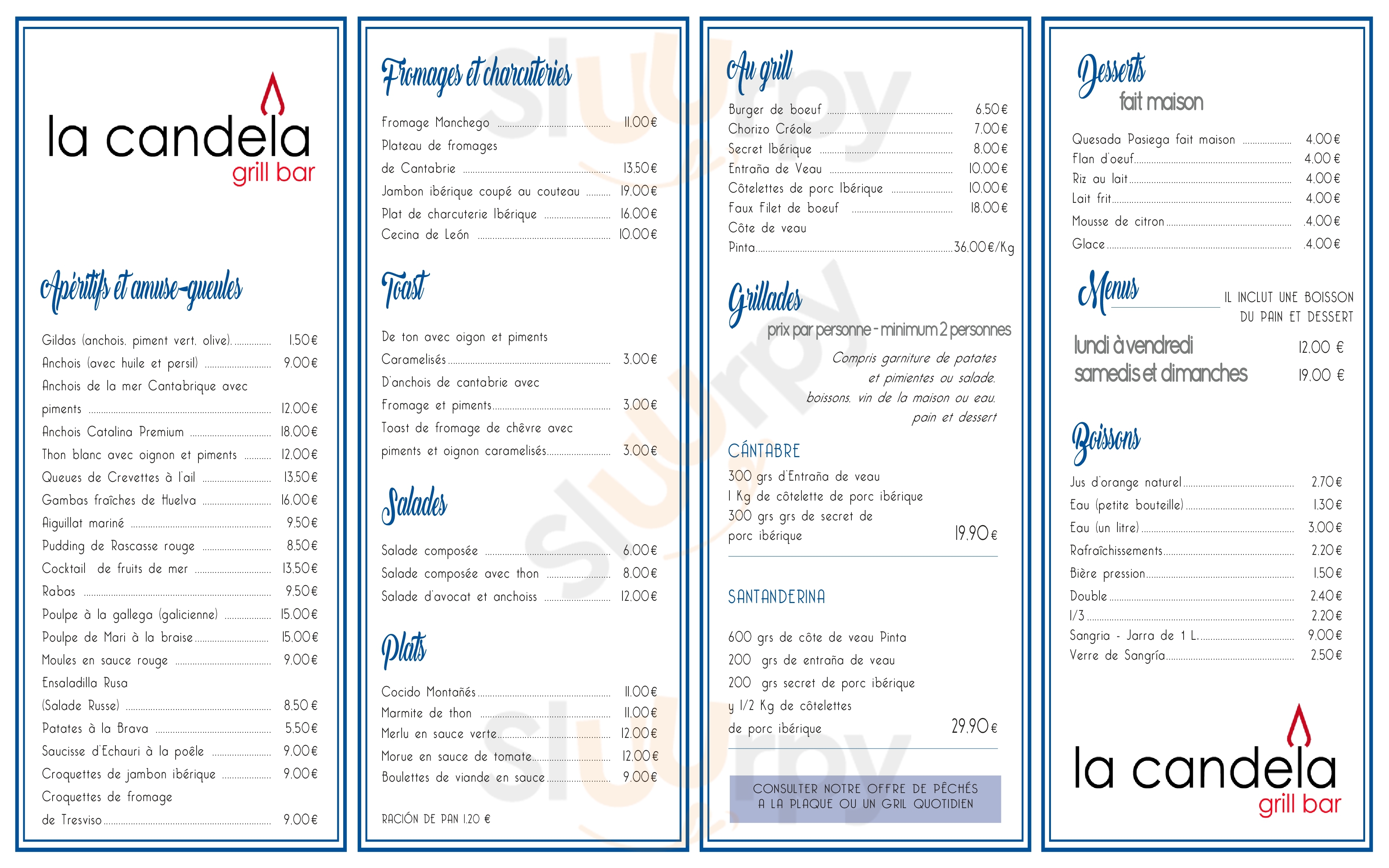 Main Menu - La Candela Grill-bar