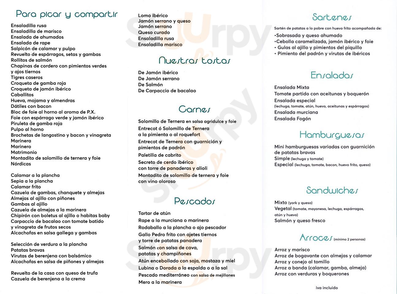 Fogón De Pedro Murcia Menu - 1