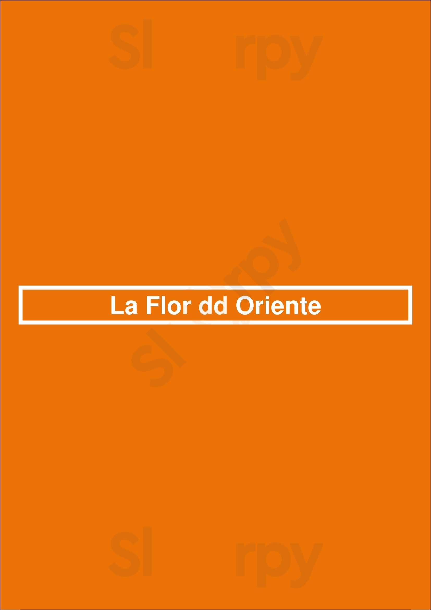 La Flor Dd Oriente Murcia Menu - 1