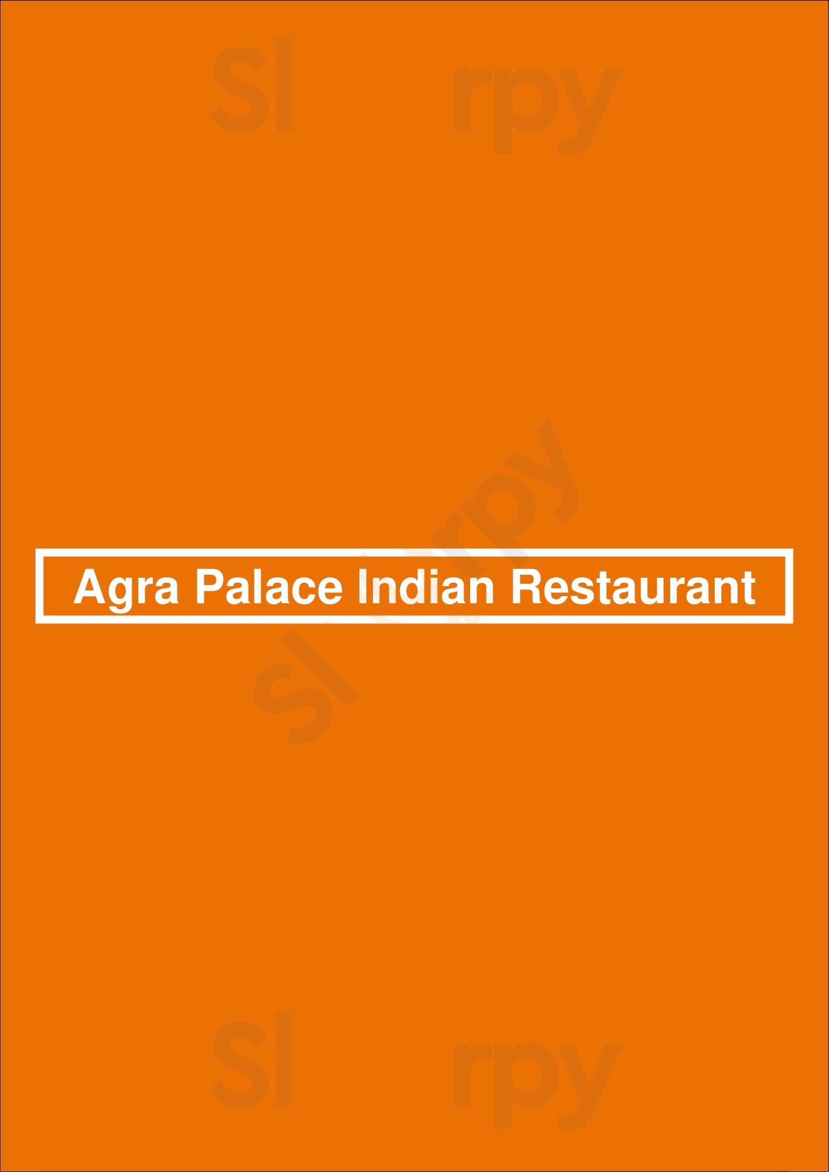 Agra Palace Indian Restaurant Madrid Menu - 1