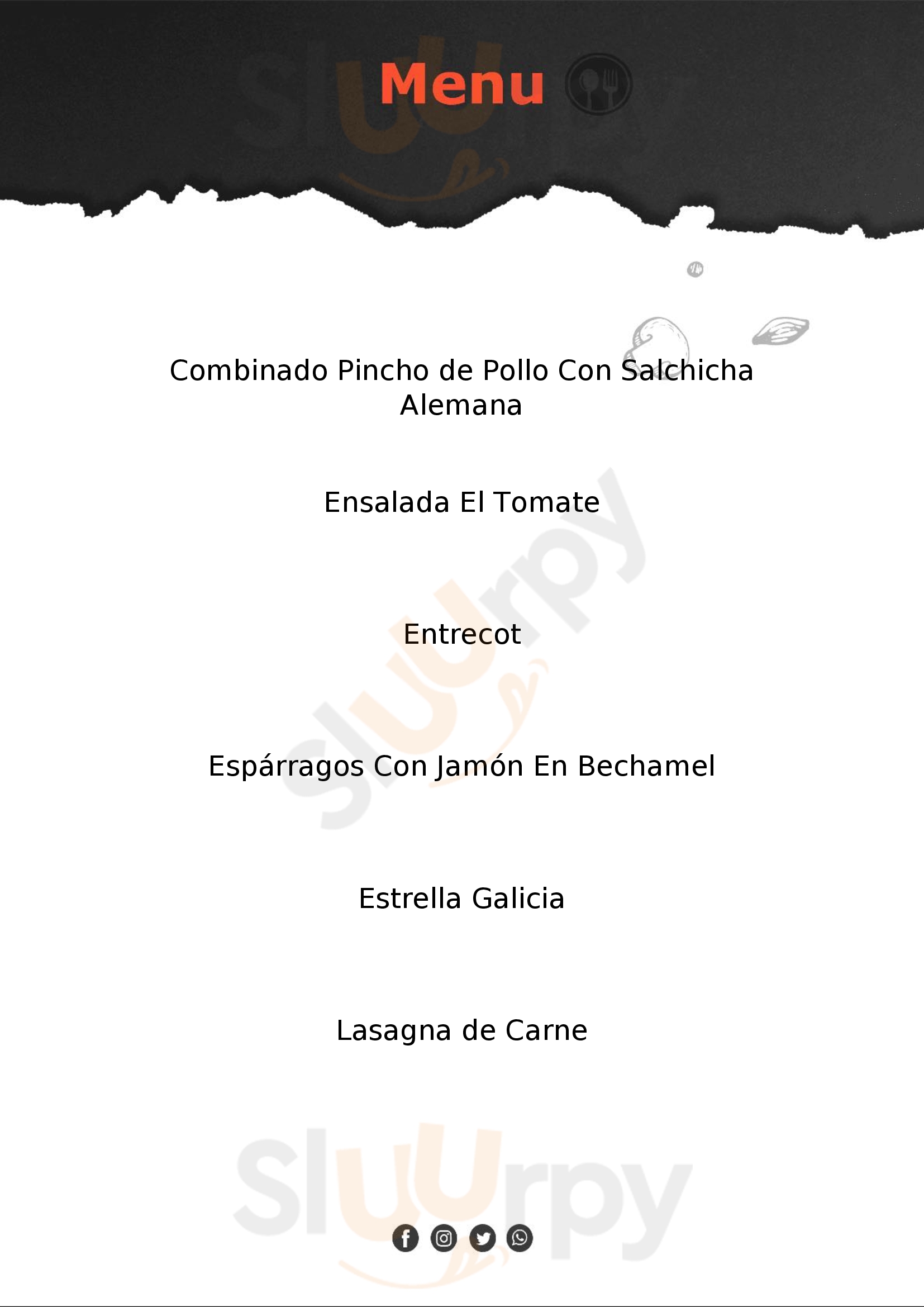 Restaurante El Tomate Islas Canarias Menu - 1