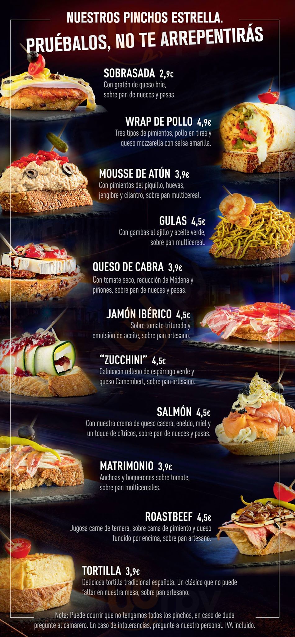 Erre Que Erre La Latina Madrid Menu - 1