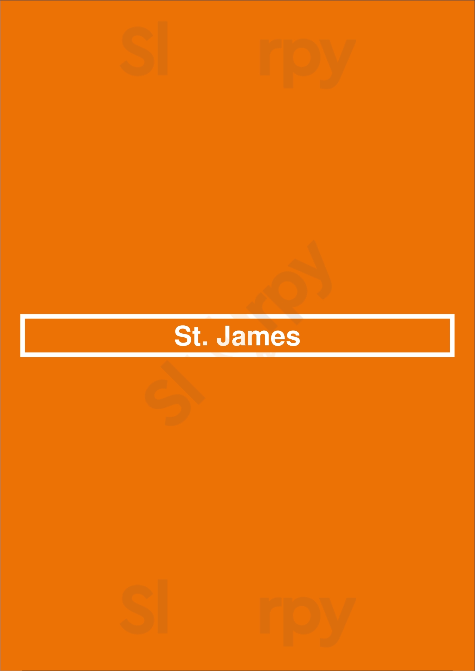 St. James Madrid Menu - 1